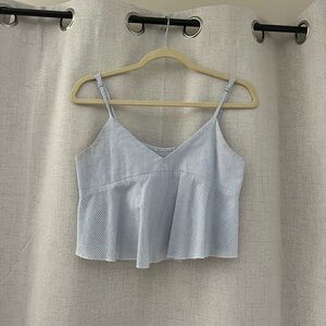 Striped Blue Sleeveless Top